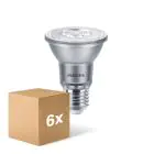 Fordelspakning 6x Philips Master Value LED Pære Reflektor E27 PAR20 6W 515lm 25D - 930 varm hvit | beste fargegjengivelse - dimbar - erstatter 50W