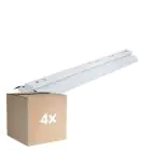 Fordelspakning 4x Noxion Lyslister Click Reflektor V2 LED T8 | Egnet for 2x 120cm LED Lysrør