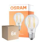 Fordelspakning 6x Osram LED Superstar E27 Pære Filament Klar 7.5W 1055lm - 940 Kald Hvit | Beste Fargegjengivelse - Dimbar - Erstatter 75W
