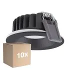 Fordelspakning 10x Ledvance LED spot Air Fix Aluminium svart 6W 480lm 36D - 927 ekstra varm hvit | Utskjæring 68mm - IP65 - beste fargegjengivelse - dimbar