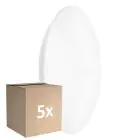 Fordelspakning 5x Ledvance LED vegg - taklampe Surface CIRCULAR 500 PS Stål Hvit 42W 3500lm - 830 varm hvit | IP44
