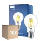 Fordelspakning 10x Philips Master LED E27 Pære Filament Klar 3.4W 470lm - 922-927 Dim To Warm | Beste Fargegjengivelse - Dimbar - Erstatter 40W