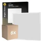 Fordelspakning 6x Bright Choice LED Panel Backlit 36W 3600lm - 865 Daglys | 60x60cm - UGR 