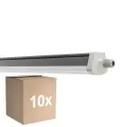 Fordelspakning 10x Ledvance Vanntett Lyslister Fuktighetstett FLEX Kabelgjennomføring 42W 6800lm - 830 Varm Hvit| IP66 - Erstatter 2x58W