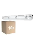 Fordelspakning 10x Ledvance LED Lyslister Vanntett Fuktighetstett Value 9W 1080lm - 840 Kald Hvit | 60cm 