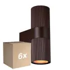 Fordelspakning 6x Nordlux Kyklop Veggbelysning Aluminium Rusten  Up & Down | Egnet for 2x GU10