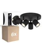 Fordelspakning 6x D'Lite Taklampe Trop Sandete Svart | Egnet Til 3x GU10