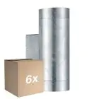 Fordelspakning 6x Nordlux Tin Veggbelysning Brushed Aluminium | Egnet for 2x GU10