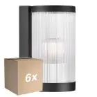 Fordelspakning 6x Nordlux Coupar Veggbelysning Aluminium Svart | IP54 - Egnet for E27