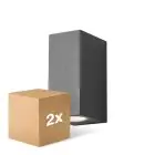 Fordelspakning 2x D'Lite Veggbelysning Vrebos Svart Up & Down | IP54 - Egnet Til 2x GU10