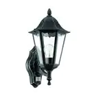 Eglo Veggbelysning Navedo Aluminium Svart | IP44 - Egnet for 1x E27 - Bevegelsessensor