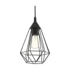 Eglo Pendel Lampe Tarbes Svart | IP20 - Egnet for 1x E27 