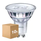 Fordelspakning 10x Philips Corepro LED Spot GU10 PAR16 4W 345lm 36D - 827 ekstra varm hvit | dimbar - erstatter 50W